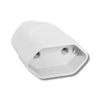 PLUG FEMEA TOMADA 2 PINOS BRANCO - 10A