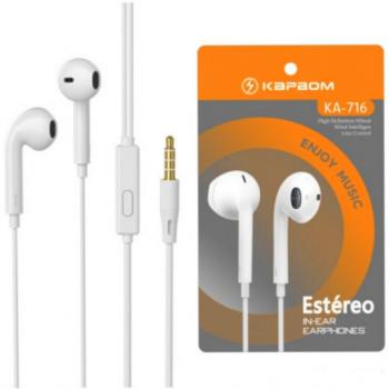 Fone de Ouvido com fio e microfone Estereo IN-EAR - KAPBOM