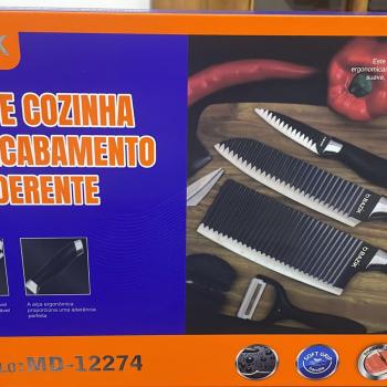 Kit Faqueiro com acabamento antiaderente 4 pecas BAZIK