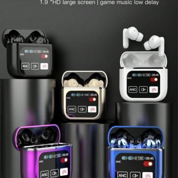 Fone bluetooth Pure bass c/ display LED - ANC ENC