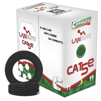 Cabo Rede 1M Preto Landutti Upt Cat5E 100% Cobre Condutti