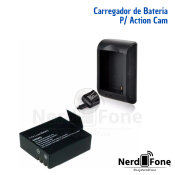 CARREGADOR DE BATERIA P/ ACTION CAM 4.2V 600mA