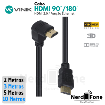 CABO HDMI 2.0 4K 3D HDR VINIK; 90º/180º