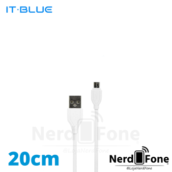 CABO USB A x MICRO USB (V8) 25CM IT-BLUE