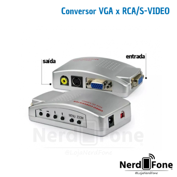 ADAPTADOR CONVERSOR VGA x RCA (AV/S-VIDEO)