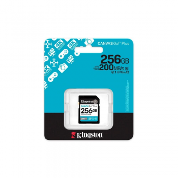 CARTÃO SD KINGSTON CANVAS GO PLUS A2 V30 U3 4K 256GB