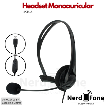 FONE HEADSET MONOAURICULAR  USB-A OFFICE 5+