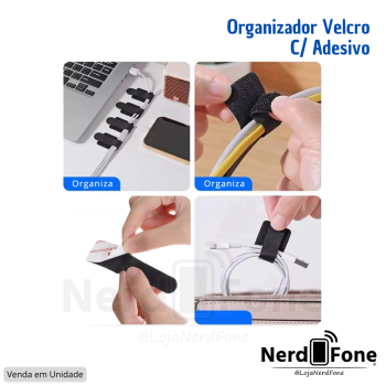 ABRAÇADEIRAS EM VELCRO C/ ADESIVO; UNIDADE