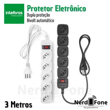 PROTETOR ELETRONICO 5 TOMADAS 3M INTELBRAS