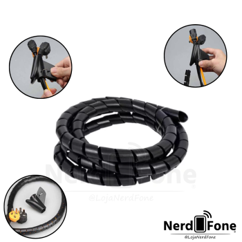 ORGANIZADOR DE FIOS E CABOS ESPIRAL