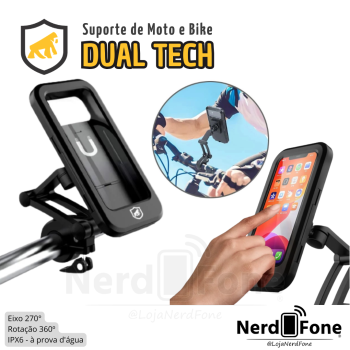 SUPORTE GSHIELD DUAL TECH; P/ MOTO OU BICICLETA
