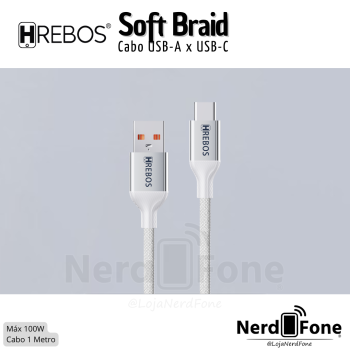 CABO USB-A x USB-C 100W HREBOS