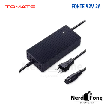 CARREGADOR FONTE  42V 2A PLUG XLR PARA BATERIA