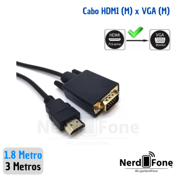 CABO HDMI (M) x VGA (M)