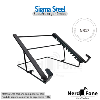 SUPORTE PARA NOTEBOOK SIGMA PRETO