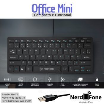 TECLADO MULTIMIDIA FK OFFICE MINI