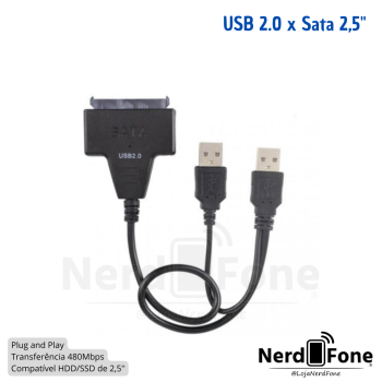 ADAPTADOR USB-A 2.0 x HD SATA 2.5“