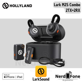 SISTEMA DE MICROFONE SEM FIO HOLLYLAND; LARK M2s COMBO (2TX+2RX)