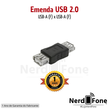 CONECTOR EMENDA USB A 2.0 (F) x USB A (F) 5+