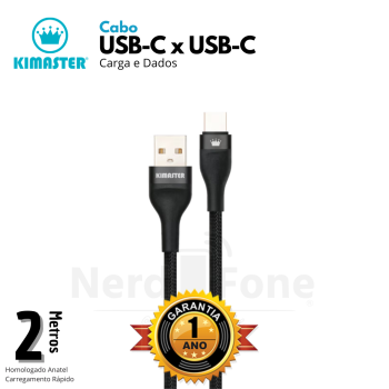 CABO USB-A x USB-C 5A 2M KIMASTER