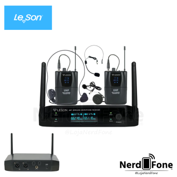 MICROFONE SEM FIO LAPELA DUPLO LESON