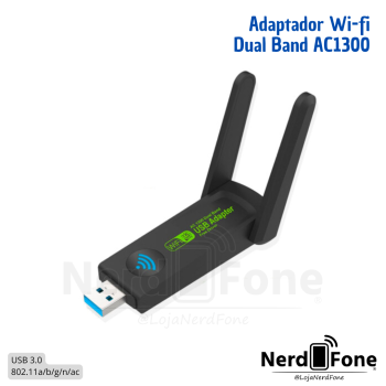 ADAPTADOR USB WI-FI KP AC1300; WIFI DUAL BAND 2.4GHZ/5GHZ