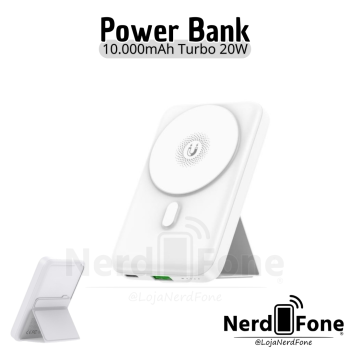 BATERIA PORTÁTIL 10.000MAH C/ SUPORTE (MAGSAFE/IND. 15W/PD20W) XO