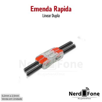 CONECTOR EMENDA RAPIDA LINEAR DUPLA; UNIDADE