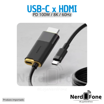 CABO USB-C (M) x HDMI (M) 2M 4K 60HZ HAGIBIS
