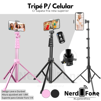 TRIPÉ BASTÃO SE P/ CELULAR 1.80CM