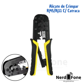 ALICATE DE CRIMPAR RJ45/RJ11/RJ12 C/ CATRACA