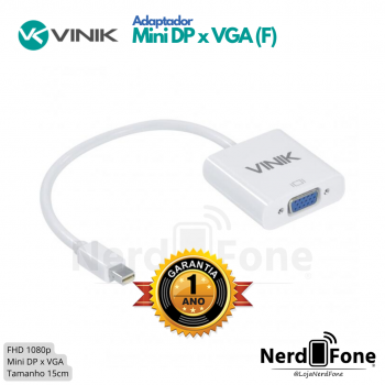 ADAPTADOR MINI DISPLAYPORT (mDP) x VGA VINIK