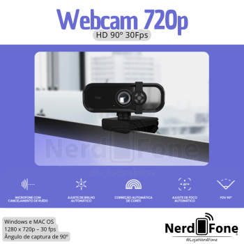 WEBCAM HD 720P 30FPS 90º FK