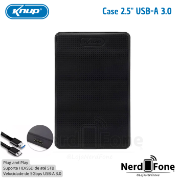 CASE USB-A 3.0 x HD/SSD 2.5“ SATA KNUP; KP-HD82x