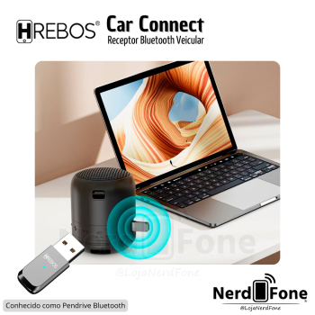 ADAPTADOR RECEPTOR BLUETOOTH USB HREBOS; PENDRIVE BLUETOOTH
