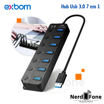 HUB USB 3.0 7 EM 1 EXBOM