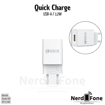 FONTE USB-A 2.4A HREBOS