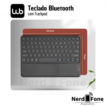 Teclado com Trackpad WB para Tablets e iPads Cor:Preto