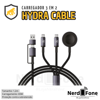 CARREGADOR MULTIFUNCIONAL 3 EM 2 GSHIELD HYDRA