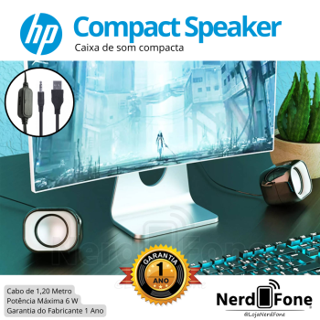 CAIXA DE SOM 6W P2/USB HP / BLACK