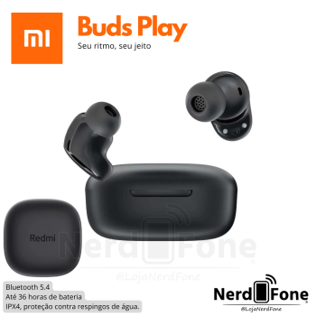 REDMI BUDS 6 PLAY; FONE TWS PRETO