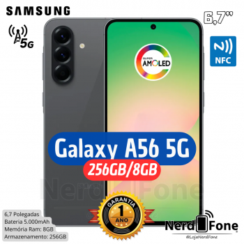 APARELHO CELULAR SAMSUNG GALAXY A56 5G - 256GB/8GB PRETO