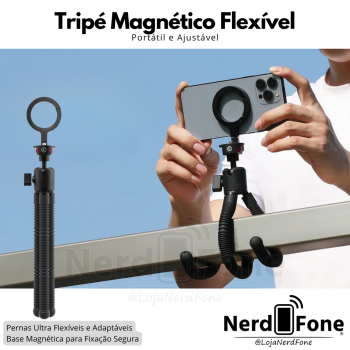 TRIPÉ MAGNÉTICO ULANZI FLEXÍVEL; MAGSAFE 25CM