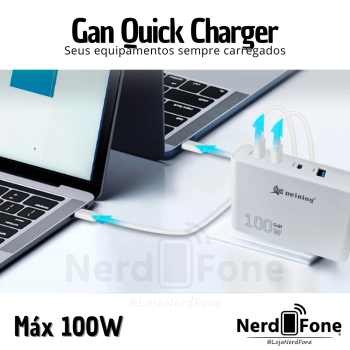 KIT CARREGADOR PEI PD 100W C+C+C+U