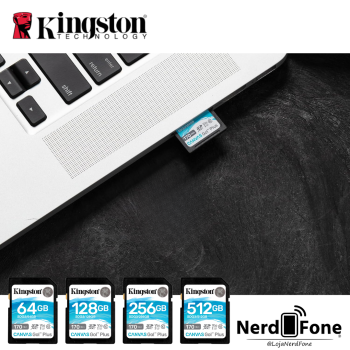 CARTÃO SD KINGSTON CANVAS GO PLUS; V30 U3 4K A2 P/ CÂMERA; 170MB/S