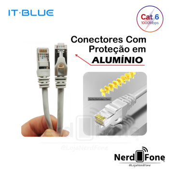CABO DE REDE CAT 6 IT-BLUE;
