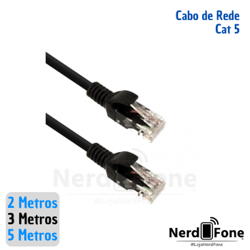 CABO DE REDE CAT5 PRETO