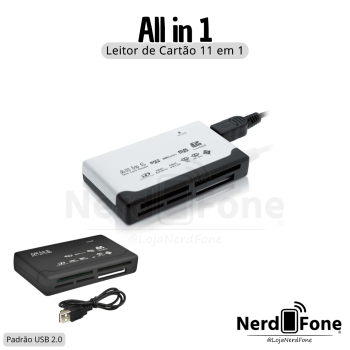 LEITOR DE CARTÃO USB 2.0 ALL IN 1