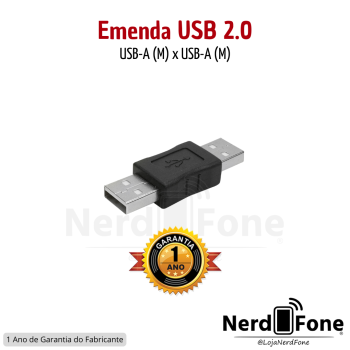 CONECTOR EMENDA USB A 2.0 (M) x USB A (M) 5+
