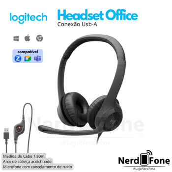 HEADSET USB LOGITECH H390 / PRETO